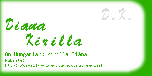 diana kirilla business card