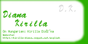diana kirilla business card